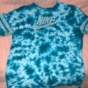 Blue tie dye Nike t shirt